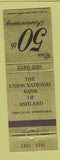 Matchbook Cover - Union National Bank Ashland WI 1983