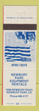 Matchbook Cover - Newbury Park Equipment Rentals Newbury Park CA