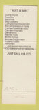 Matchbook Cover - Newbury Park Equipment Rentals Newbury Park CA