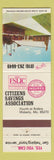 Matchbook Cover - Citizens Savings Association Moberly MO