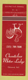 Matchbook Cover - Chanticleer Motor Lodge Geneva NY