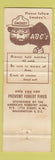 Matchbook Cover - Bluebird Farm Marshall VA Prevent Forest Fires Smokey the Bear