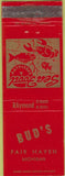 Matchbook Cover - Bud's Fair Haven MI