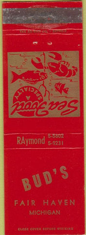 Matchbook Cover - Bud's Fair Haven MI