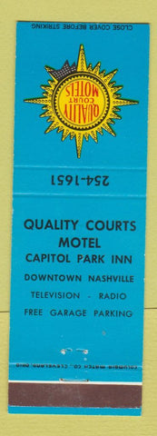 Matchbook Cover - Quality Courts Motel Capitol Park Inn Nashville TN