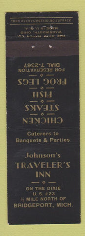 Matchbook Cover - Johnson's Traveler's Inn Bridgeport MI