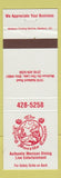 Matchbook Cover - Flying Burrito Cantina Mexican Food Madison OH