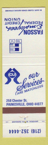 Matchbook Cover - Fasson Employees Credit Union Painesville OH