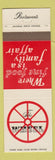 Matchbook Cover - The Wheel Restaurant IN IL CHAIN