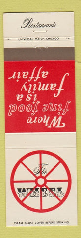 Matchbook Cover - The Wheel Restaurant IN IL CHAIN