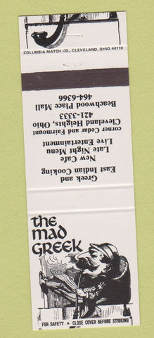 Matchbook Cover - The Mad Greek Cleveland Heights OH