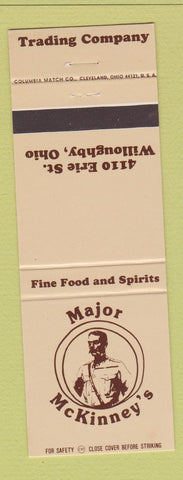 Matchbook Cover - Major McKinney's Trading Company Willoughby OH