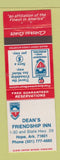 Matchbook Cover - Dean's Friendship Inn Hope AR
