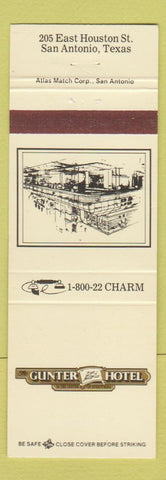 Matchbook Cover - Gunter Hotel San Antonio TX