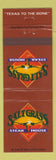 Matchbook Cover Salt Grass Steak House Houston Dallas Fort Worth San Antonio TX