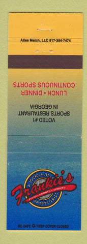Matchbook Cover - Frankie's Sports Grill Atlanta Roswell GA Jacksonville FL