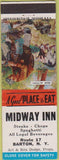 Matchbook Cover - Midway Inn Barton NY