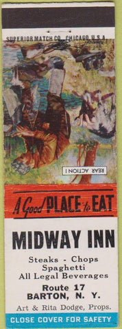 Matchbook Cover - Midway Inn Barton NY