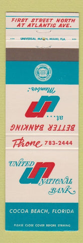 Matchbook Cover - United National Bank Cocoa Beach FL