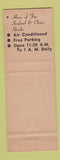 Matchbook Cover - John Koller's Round Table Chicago IL WEAR