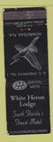 Matchbook Cover - White Heron Lodge Homestead FL WORN