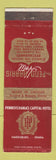Matchbook Cover - Penn Harris Hotel Harrisburg PA