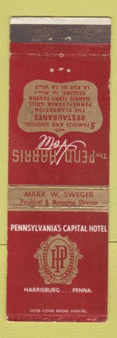 Matchbook Cover - Penn Harris Hotel Harrisburg PA