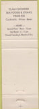 Matchbook Cover - Harbor View Grotto Crescent City CA