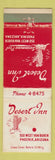 Matchbook Cover - Desert Inn Phoenix AZ