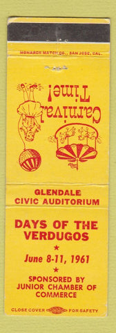 Matchbook Cover - Days of the Verdugos Carnival Glendale CA