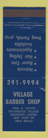 Matchbook Cover - Village Barber Shop Rockbridge Village