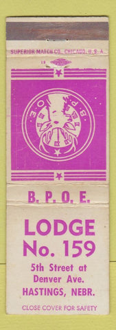 Matchbook Cover - Elks Lodge Hastings NE