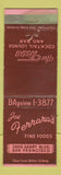 Matchbook Cover - Joe Ferrar's Fine Foods San Francisco CA WEAR