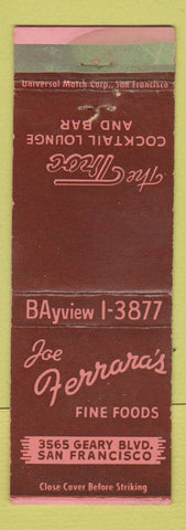 Matchbook Cover - Joe Ferrar's Fine Foods San Francisco CA WEAR