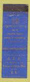 Matchbook Cover - VFW Chicago IL WORN
