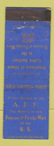 Matchbook Cover - VFW Chicago IL WORN