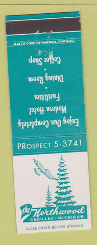 Matchbook Cover - Northwood Hotel Cadillac MI