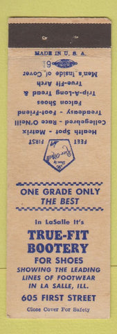 Matchbook Cover - True Fit Bootery La Salle IL shoes