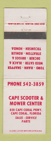 Matchbook Cover - Cape Scooter and Lawn  Mower Cape Coral FL