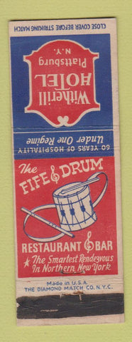 Matchbook Cover - Witherill Hotel Plattsburg NY WEAR