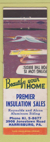 Matchbook Cover - Premier Insulation Sales Harrisburg PA