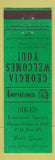 Matchbook Cover - Sikes Insurance Agency Butler GA Perkins Americana