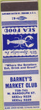 Matchbook Cover - Barney's Market Club Chicago IL