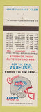 Matchbook Cover - USFL Chicago Blitz Football 1984 schedule