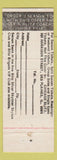 Matchbook Cover - USFL Chicago Blitz Football 1984 schedule