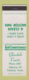 Matchbook Cover - Glendale Courts Motel Palacios TX