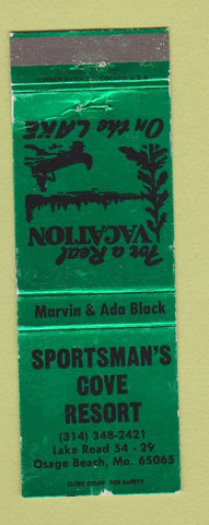 Matchbook Cover - Sportsman's Cove Resort Osage Beach MO