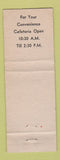 Matchbook Cover - Shelton's Restaurant Indianapolis IN WEAR