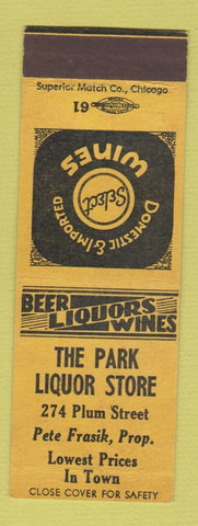 Matchbook Cover - Park Liquor Store Pete Frasik SAMPLE