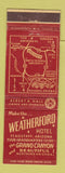 Matchbook Cover - Weatherford Hotel Flagstaff AZ